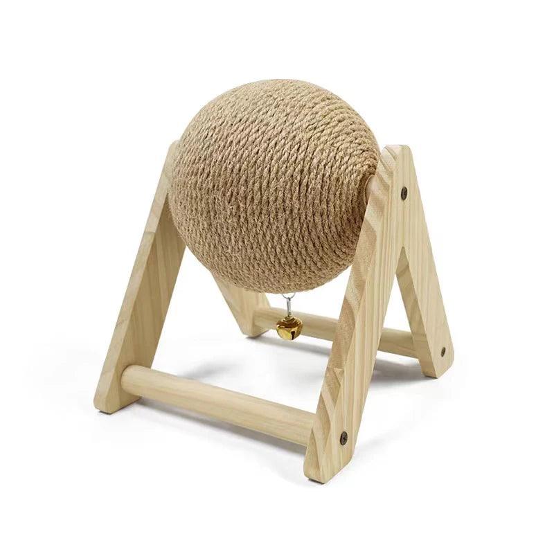 Natural Sisal Small Pet Cat Rabbit Scratching Ball Toy Durable Interactive Play for Claw Trimming Small Pets Enrichment Toy New