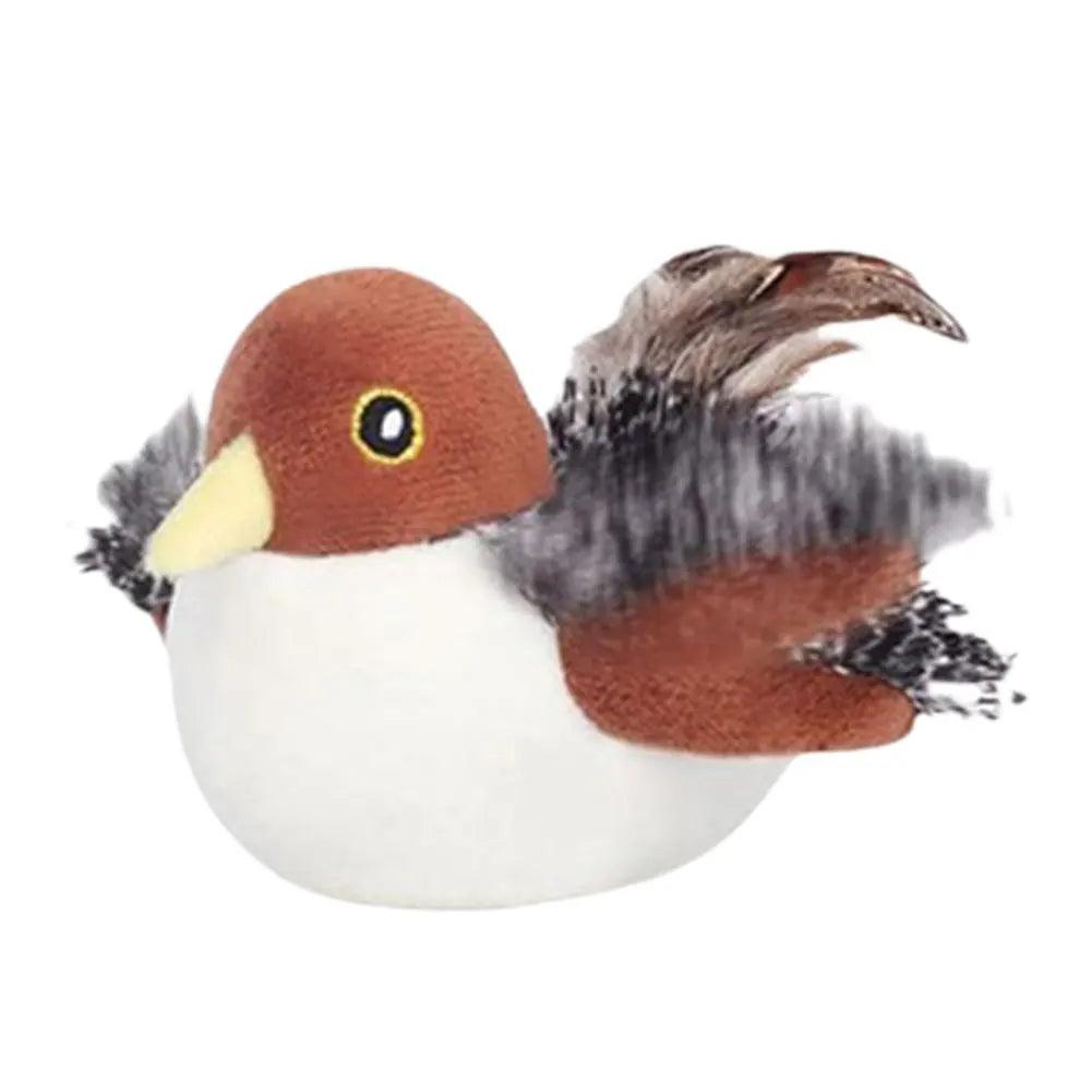 Flapping Wings Sparrow Toys Simulated Chirping Bird Cat Toy Bird Chirping Cat Toy for Indoor Cats Kitten