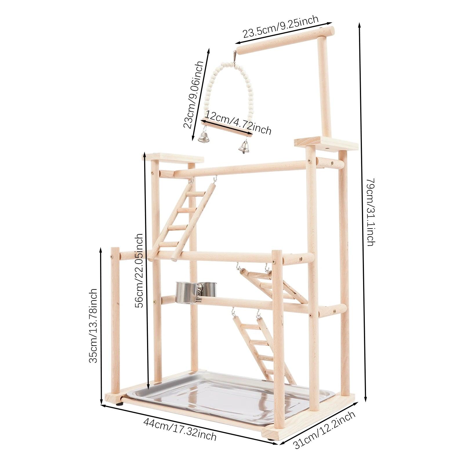 Parrots Rack, Wood Bird Playing Stand, Pet Parrot Rack