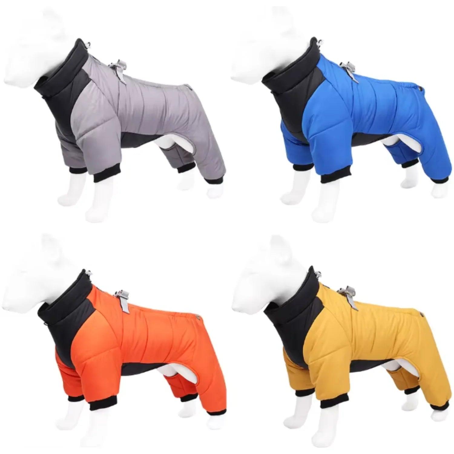 Pet Apparel Dog Clothes Luxury Thick  Warm Winter jacket  Waterproof Dog Jumpsuit Clothes