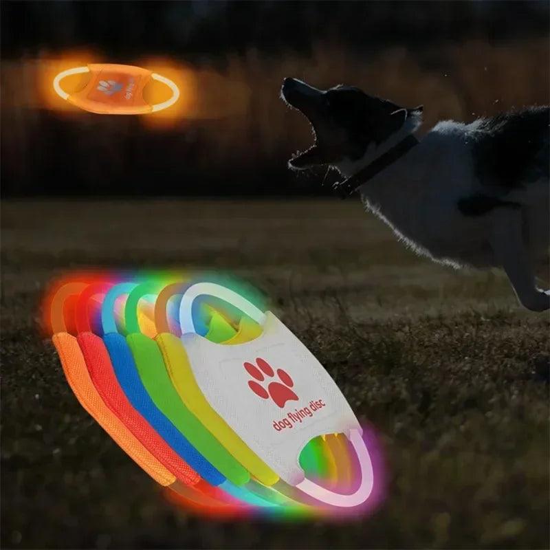 Dog Flying Discs 3 Modes Light Glowing LED luminousTrainning Interactive Toys Game Flying Discs Dog Toy Pet Dog Accessories