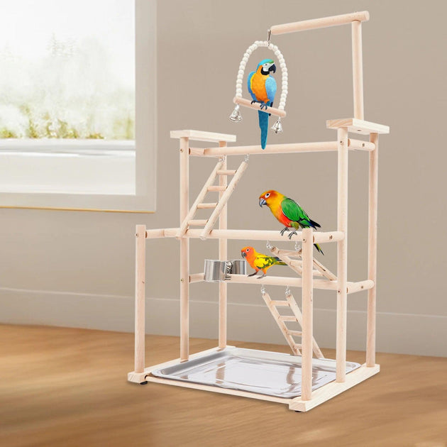 Parrots Rack, Wood Bird Playing Stand, Pet Parrot Rack