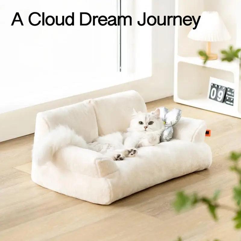 Cat Couch Bed Washable Pet Sofa Warm Cat Bed Plush Puppy Bed Small Dog Sofa With Anti-Slip Bottom Pet Bed For Small Medium Dogs