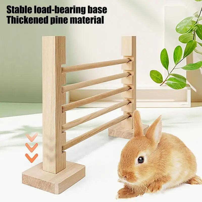 Rabbit Jump Bar Training Games Bunny Toy Interactive Rabbit Exercise Obstacle Jump Hurdle Bar Rabbit Running Height Adjustable