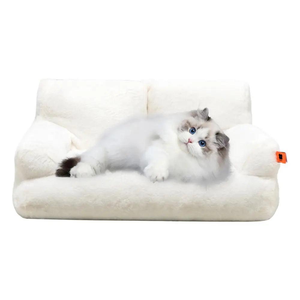 Cat Couch Bed Washable Pet Sofa Warm Cat Bed Plush Puppy Bed Small Dog Sofa With Anti-Slip Bottom Pet Bed For Small Medium Dogs