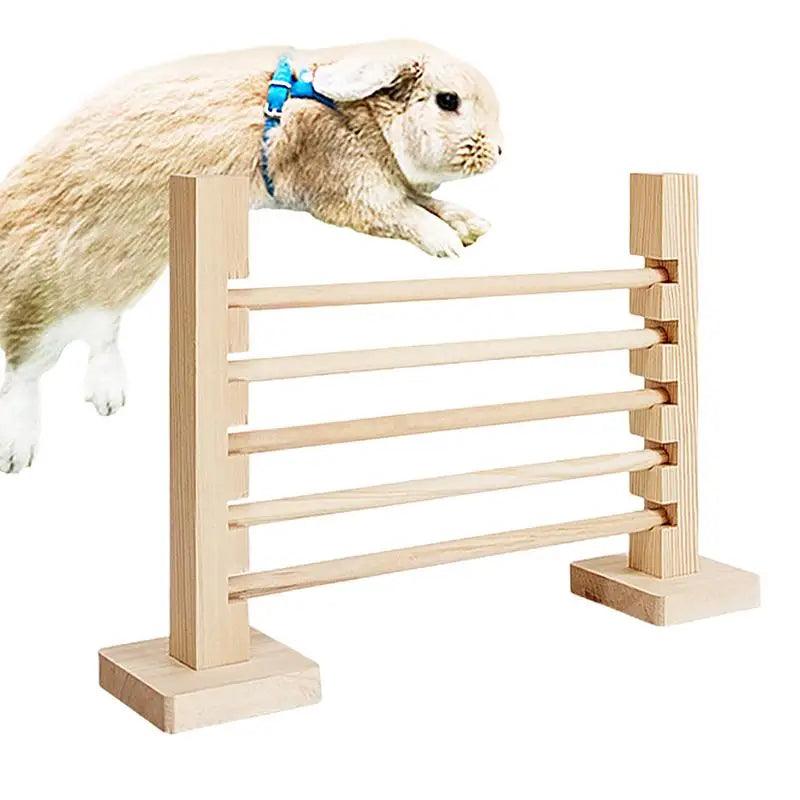 Rabbit Jump Bar Training Games Bunny Toy Interactive Rabbit Exercise Obstacle Jump Hurdle Bar Rabbit Running Height Adjustable